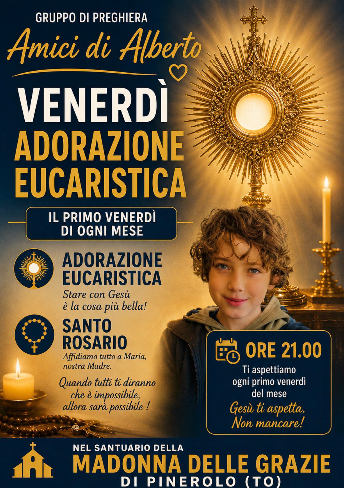Locandina Adorazione Eucaristica — Amici di Alberto